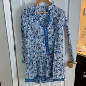 Poupette St. Barth Multicolor Beaded dress with long sleeves